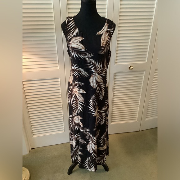 Dark Brown / Black / Cream Maxi Dress - Size Large - Picture 2 of 4
